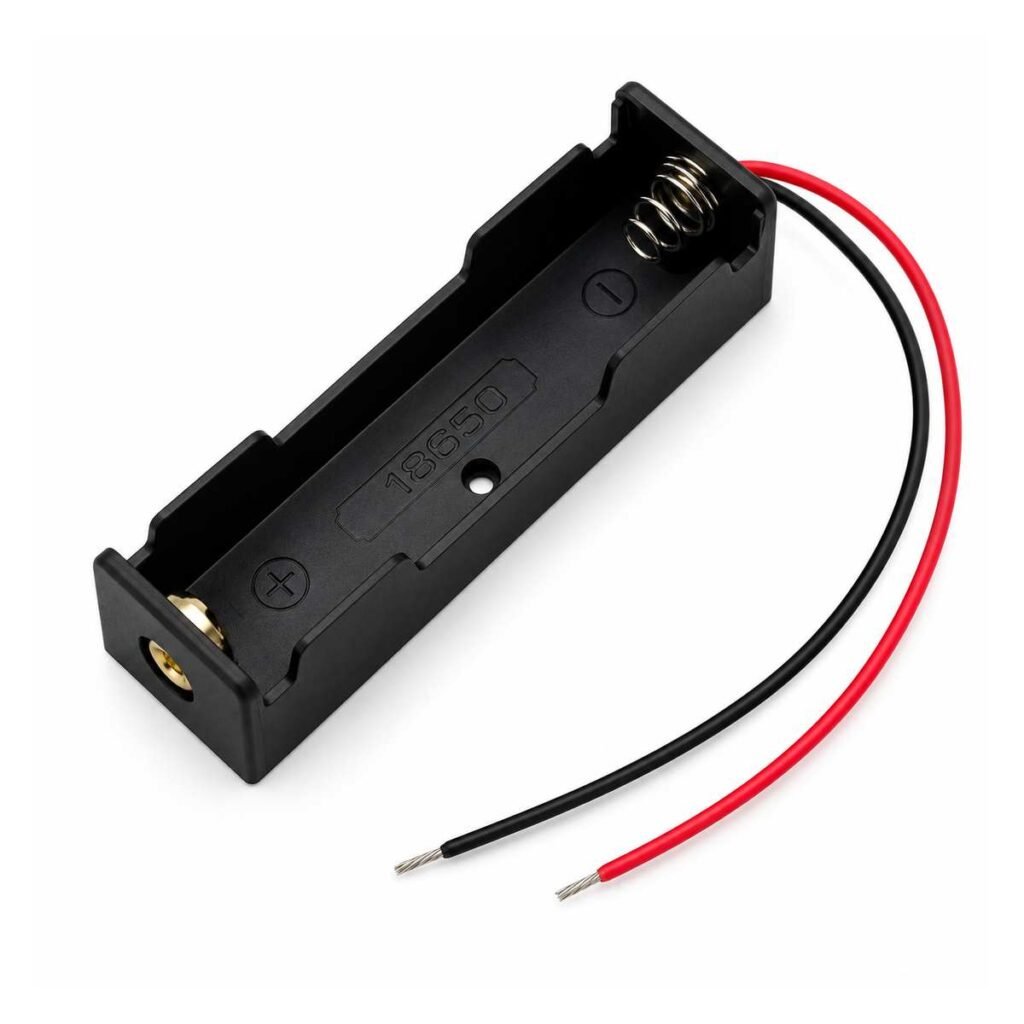 18650 Li-ion Single Battery Holder with Wires – Single Battery Case