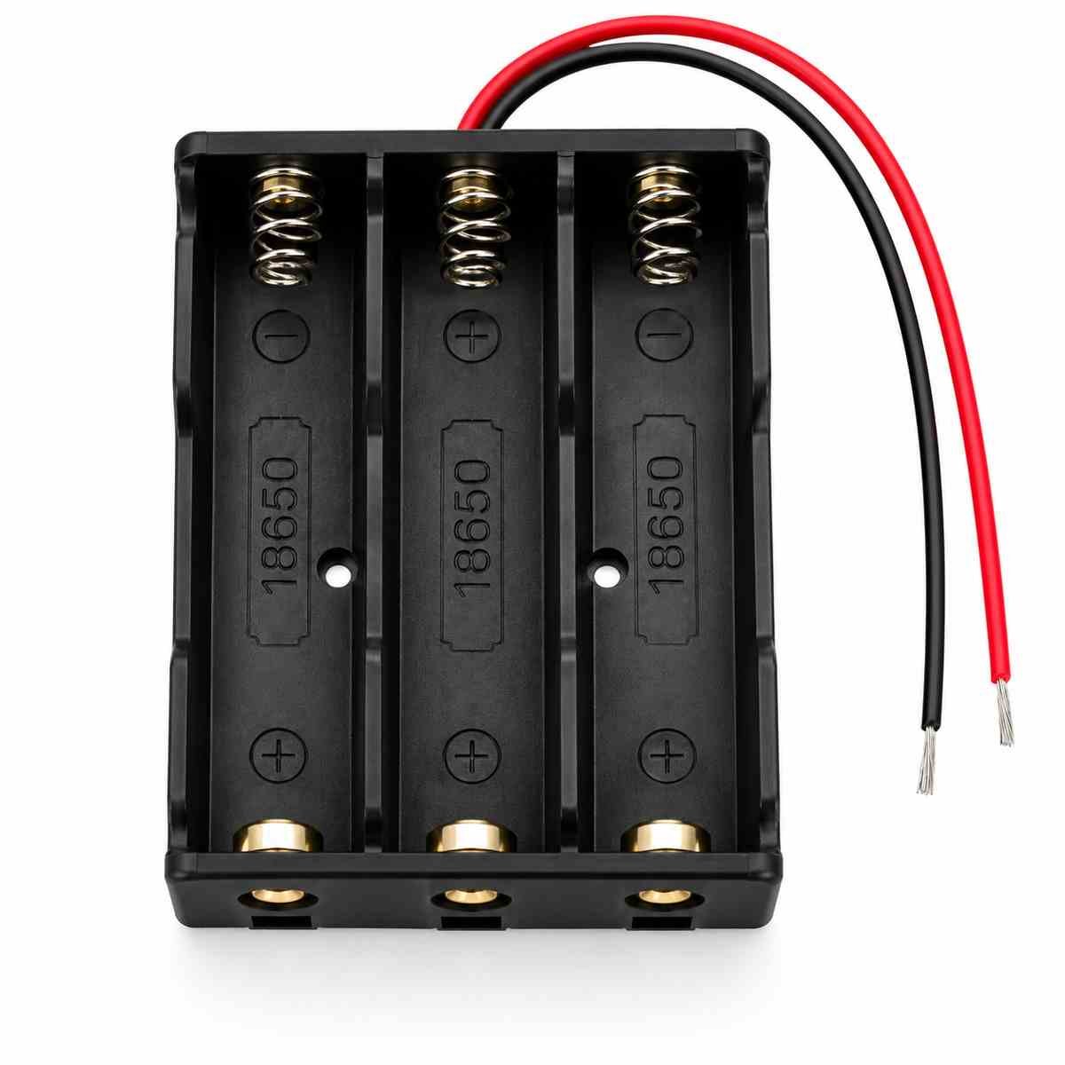 18650 Li-ion 3 Battery Holder with Wires – 3 Cell Battery Case - Image 2
