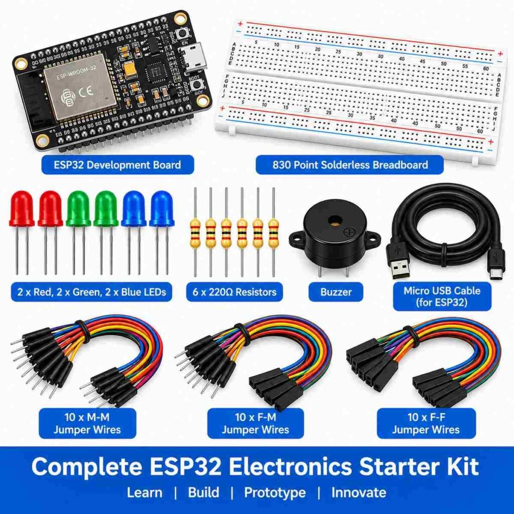 ESP32 Electronics Starter Kit - Complete DIY & IoT Project Kit